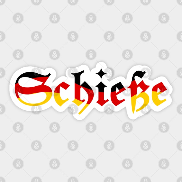 Scheisse (Scheiße) (shit) in red yellow black german themed flag Sticker by FOGSJ